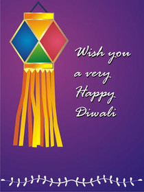 Happy Diwali Lantern Greeting Card