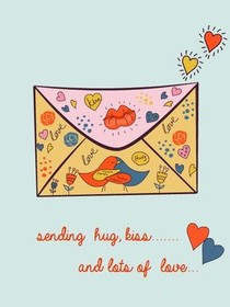 Sending Hugs and Love Greeting Card