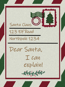 Santa Letter Explanation Card