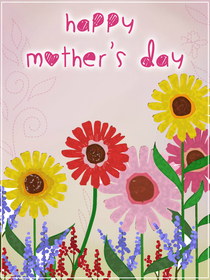 Happy Mother's Day Flower Card