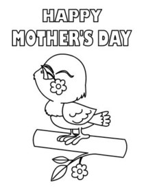 Happy Mother's Day Bird Greeting Card
