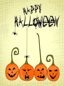 Happy Halloween Pumpkin Greeting Card