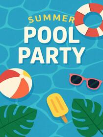 Summer Pool Party Invitation
