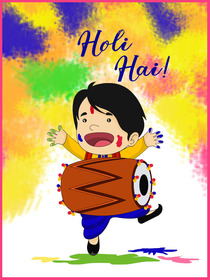 Holi Haal Colorful Greeting Card