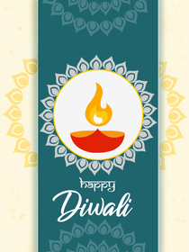 Happy Diwali Greeting Card