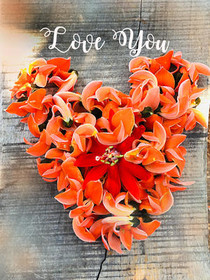 Love You Floral Heart Card