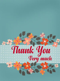 Thank You Very Much Floral Card