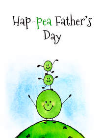 Hap-Pea Father's Day Card