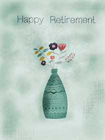 Happy Retirement Flowers in Vase