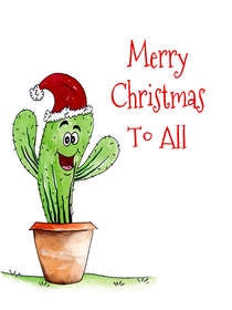 Festive Cactus Christmas Card