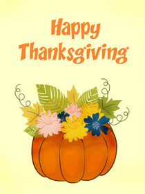 Happy Thanksgiving Pumpkin Card