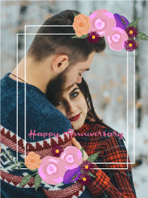 Happy Father's Day Floral Frame