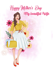 Mother's Day Wife Greeting Card