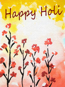 Happy Holi Festival Greeting Card