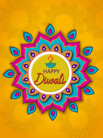 Happy Diwali Rangoli Greeting Card