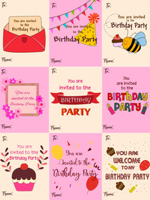 Birthday Party Invitation Cards Collection