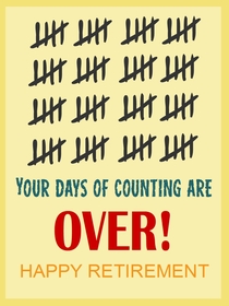 Tally Marks Retirement Card