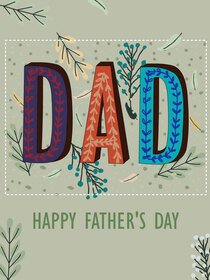 Colorful Dad Father's Day Card
