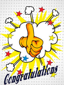 Congratulations Thumbs Up Card