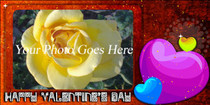 Happy Valentine's Day Rose & Hearts