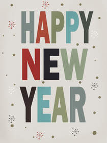 Colorful Happy New Year Greeting Card