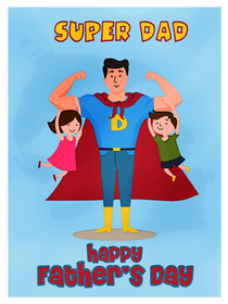 Super Dad Father's Day Greeting Card