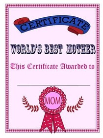 Certificate World's Best Mother