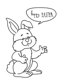 Happy Easter Bunny Greeting Card