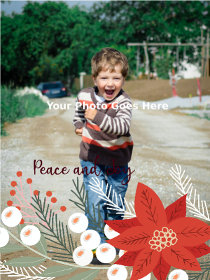 Peace and Joy Holiday Photo Card