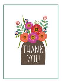Floral Thank You Card