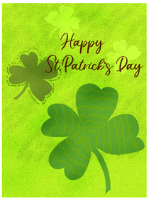 Happy St. Patrick's Day Shamrock Card