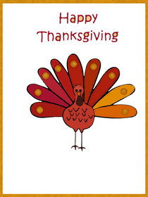 Happy Thanksgiving Turkey Card