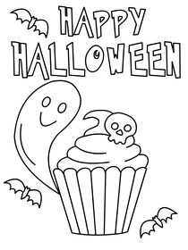 Happy Halloween Ghost Cupcake