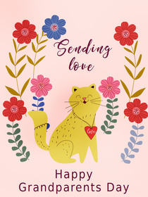 Sending Love Grandparents Day Card