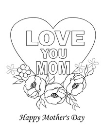 Love You Mom Mother's Day Card