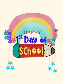 Happy 1st Day of School Greeting Card