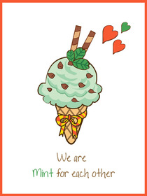 Mint For Each Other Love Card