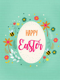 Happy Easter Greeting Card