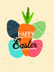 Happy Easter Colorful Eggs