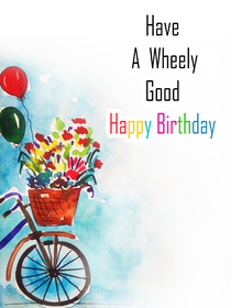 Wheely Good Birthday Bicycle Card