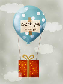 Thank You Hot Air Balloon Gift Card