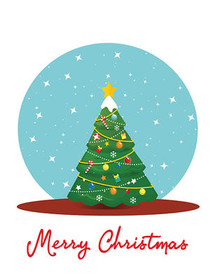 Festive Christmas Tree Greeting Card