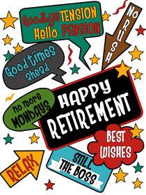 Colorful Retirement Wishes Greeting Card
