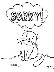 Sorry Cat Greeting Card