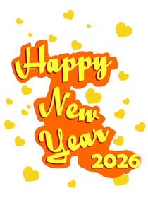 Happy New Year 2026 Greeting Card