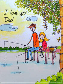 Father and Child Fishing Together