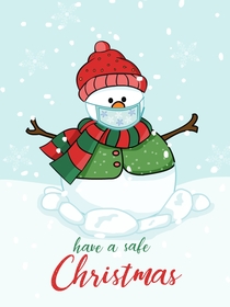 Have a Safe Christmas Snowman Card