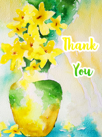 Yellow Daffodils Thank You Card