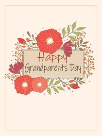 Happy Grandparents Day Floral Card
