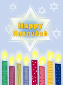 Happy Hanukkah Menorah Card
